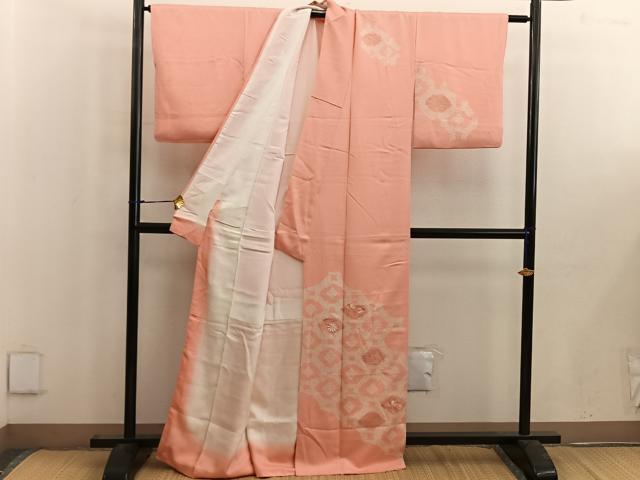 平和屋着物■訪問着 絞り 刺繍 七宝花文 金彩 正絹 逸品 BAAW6589mz