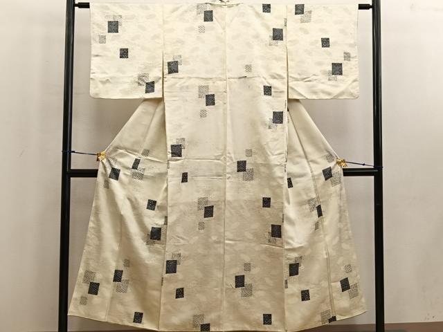 平和屋着物■上質な小紋 色紙重ね花文 正絹 逸品 BAAW6603mz