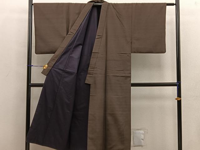 平和屋着物■男性 紬 栗色 正絹 逸品 BAAW6621mz