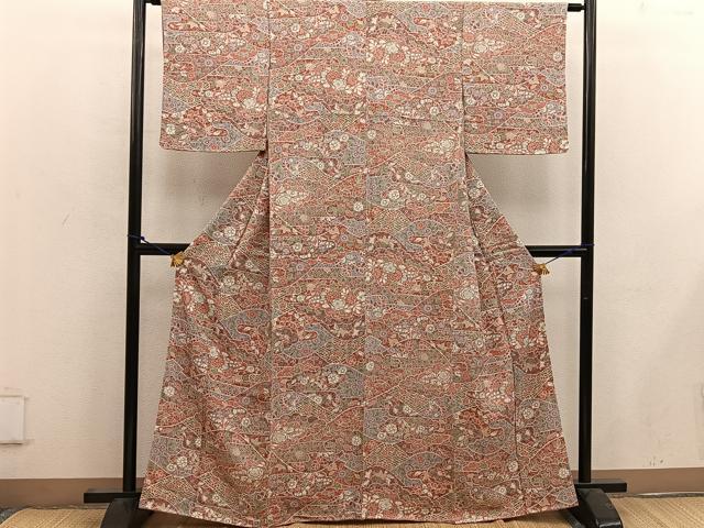 平和屋着物■上質な小紋 辻が花 正絹 逸品 BAAW6626mz