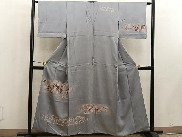 平和屋着物■訪問着 刺繍 更紗花文 正絹 逸品 BAAW6645mz