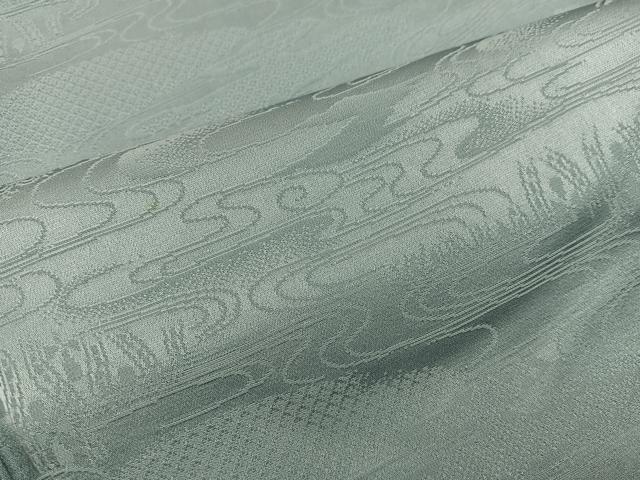 平和屋着物■上質な色無地 流水地紋 薄青色 正絹 逸品 BAAW6658mz