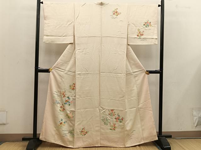 平和屋着物■訪問着 刺繍 菊花文 正絹 逸品 BAAW6677mz