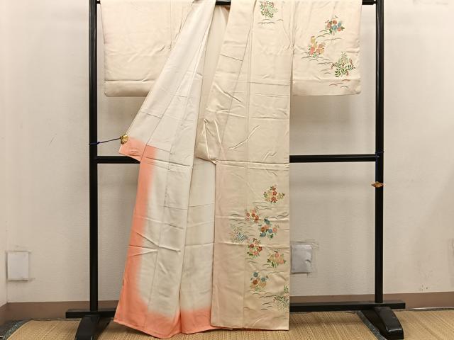 平和屋着物■訪問着 刺繍 菊花文 正絹 逸品 BAAW6677mz