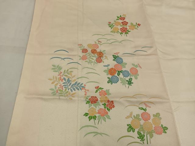 平和屋着物■訪問着 刺繍 菊花文 正絹 逸品 BAAW6677mz