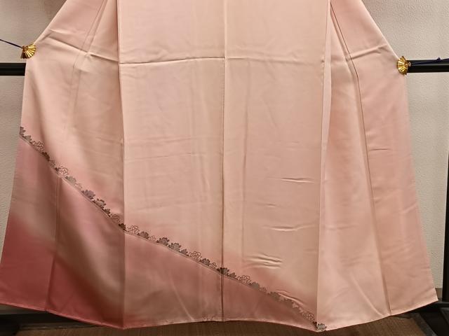 平和屋着物■訪問着 草花文 暈し染め 正絹 逸品 BAAW6708mz