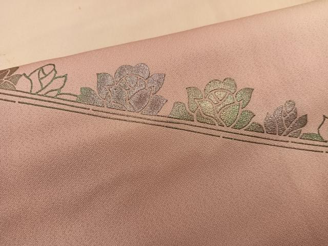平和屋着物■訪問着 草花文 暈し染め 正絹 逸品 BAAW6708mz
