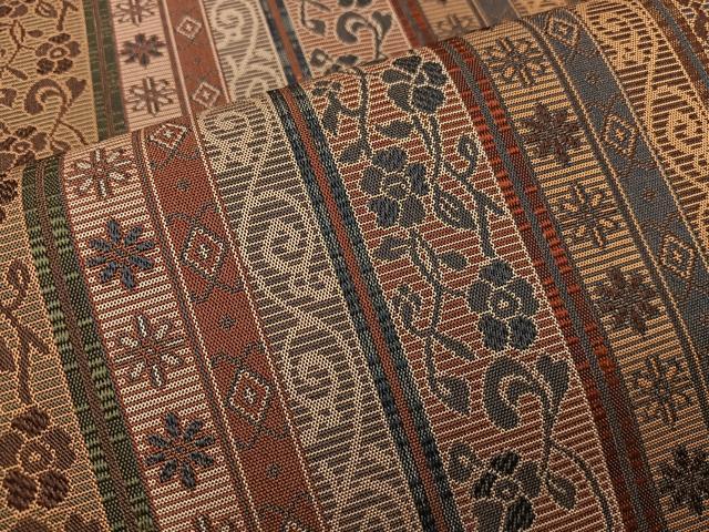 平和屋着物●両面 全通柄袋帯 花鳥丸文 正絹 逸品 BAAW6741mz