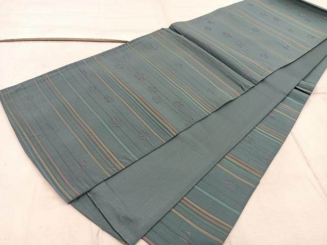 平和屋着物◎六通柄 京袋帯 横段花文 正絹 逸品 BAAW6852mz