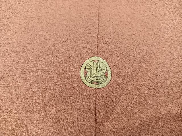 平和屋着物■上質な色無地 珊瑚色 正絹 逸品 BAAW6870mz