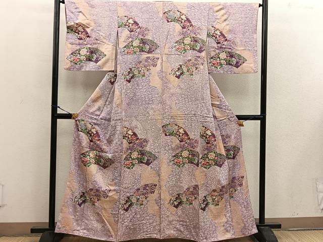 平和屋着物■訪問着 地紙重ね花文 金彩 正絹 逸品 BAAW6915mz