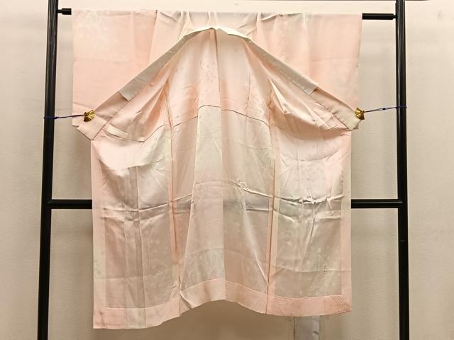 平和屋着物■長襦袢 無双仕立て 舞桜文 暈し染め 正絹 逸品 BAAW6918mz