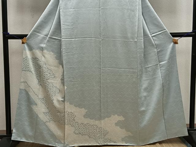 平和屋着物■訪問着 絞り 流水花文 正絹 逸品 BAAW6919mz