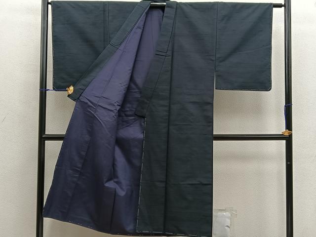 平和屋着物■男性 紬 アンサンブル 千歳茶色 正絹 逸品 BAAW6930mz