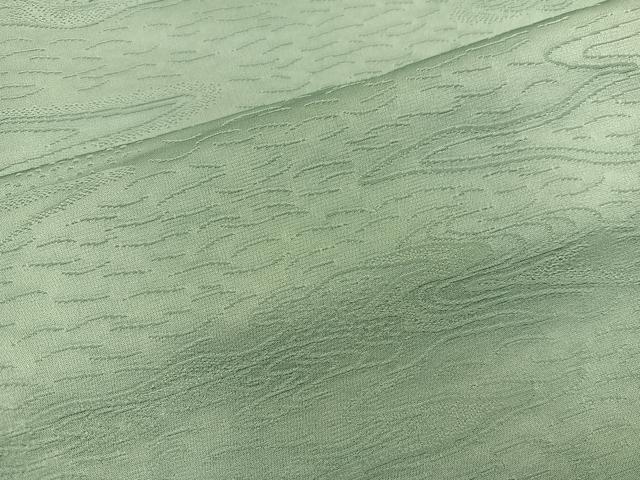 平和屋着物■上質な色無地 流水地紋 夏虫色 正絹 逸品 BAAW6962mz