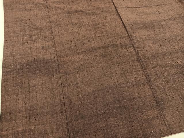 平和屋着物■上質な紬 焦茶色 正絹 逸品 BAAW6966mz