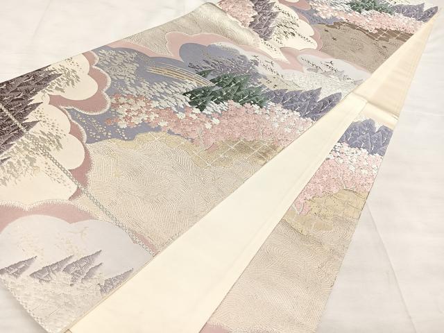 平和屋着物◎六通柄袋帯 吉祥萬代 金銀糸 正絹 逸品 BAAW7005qw