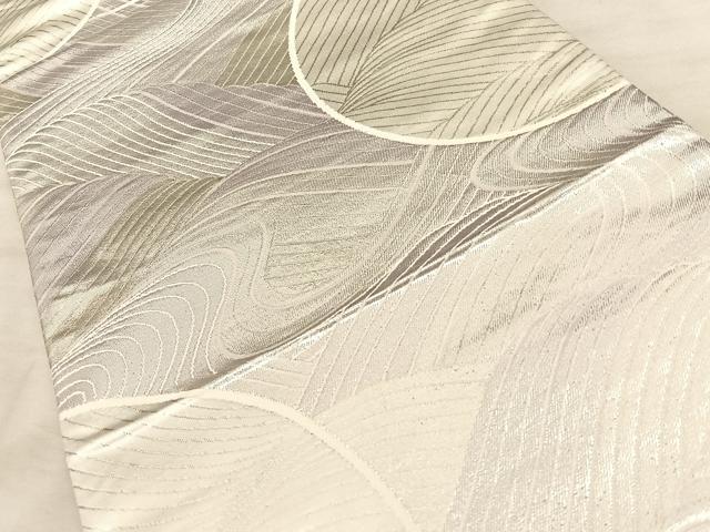 平和屋着物◎六通柄袋帯 流水文 銀糸 正絹 逸品 BAAW7132qw