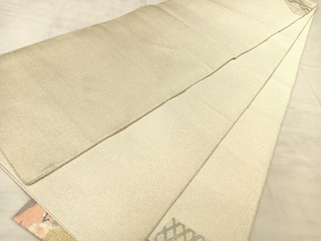 平和屋着物◎太鼓柄袋帯 綴れ 屏風花鳥文 金銀彩 正絹 逸品 BAAW7153qw