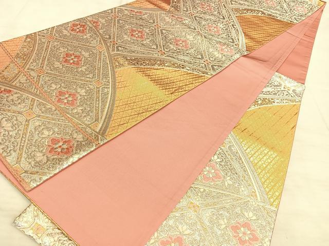 平和屋着物◎六通柄袋帯 唐織 正倉院天井文 金銀糸 正絹 逸品 BAAW7192qw