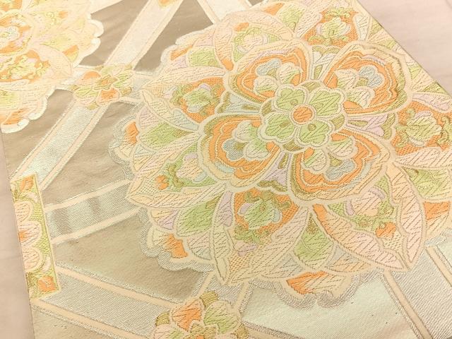 平和屋着物◎六通柄袋帯 唐織 正倉院花文 金銀糸 正絹 逸品 BAAW7200qw