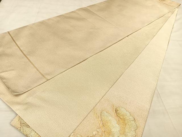 平和屋着物◎太鼓柄袋帯 唐織 綴れ 枝松文 金糸 正絹 逸品 BAAW7206qw