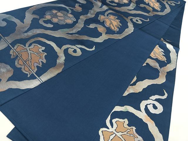 平和屋着物◎六通柄 本袋帯 花唐草文 金銀糸 正絹 逸品 BAAW7298qw