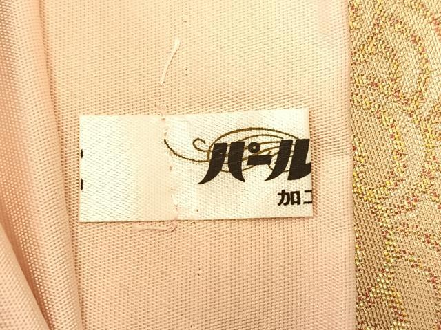 平和屋着物◎六通柄袋帯 霞吉祥文 銀糸 正絹 逸品 BAAW7388qw
