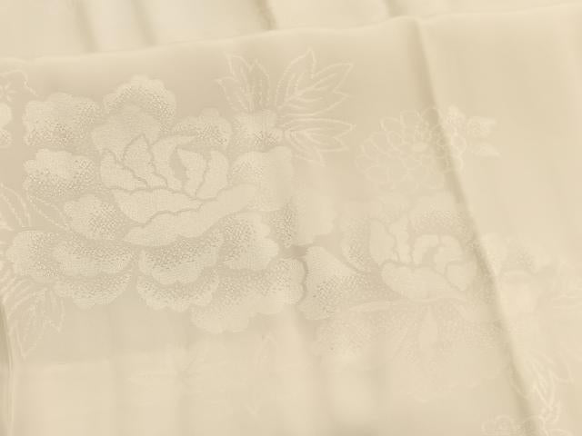 平和屋着物■長襦袢 無双仕立て 草花地紋 正絹 逸品 BAAW7439hv