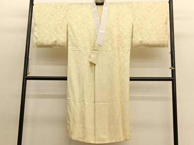 平和屋着物●長襦袢 無双仕立て ふくれ織 檜扇地紋 砥粉色 鈴乃屋扱い 正絹 逸品 未使用 BAAW7450hv