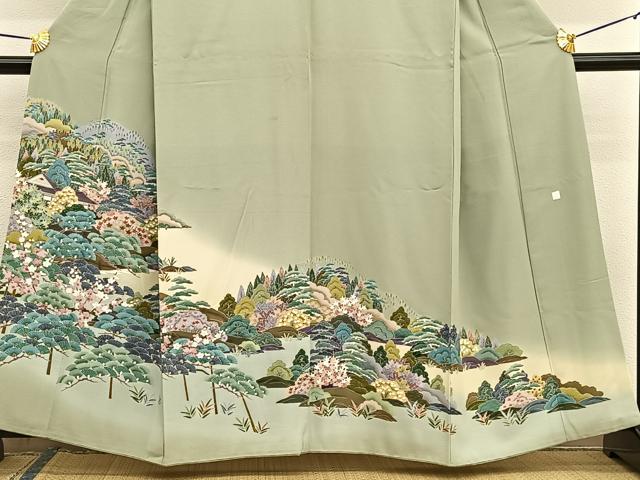 平和屋着物■豪華色留袖 友禅 作家物 風景文 暈し染め 正絹 逸品 BAAW7609hv