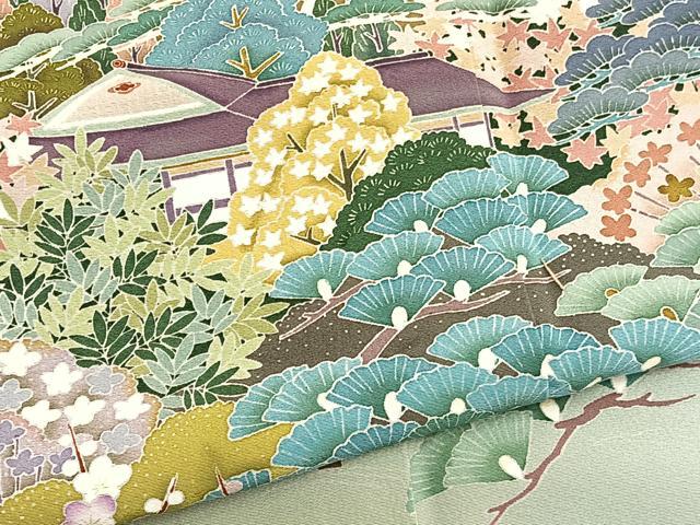 平和屋着物■豪華色留袖 友禅 作家物 風景文 暈し染め 正絹 逸品 BAAW7609hv