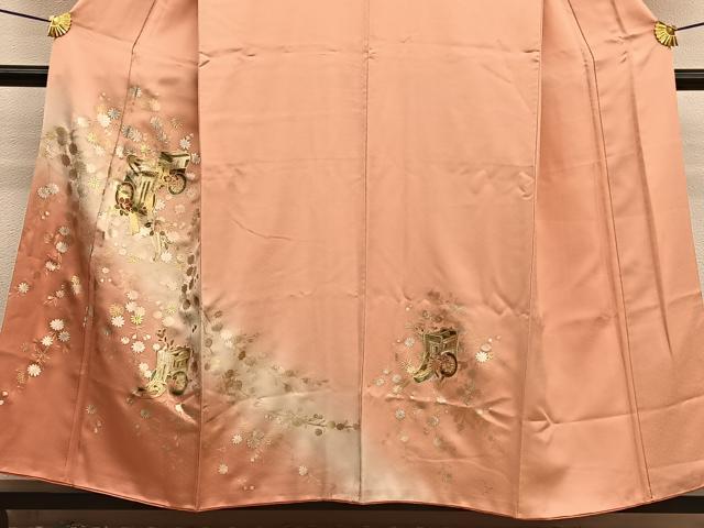 平和屋着物■訪問着 御所車花文 暈し染め 金銀彩 正絹 逸品 BAAW7630hv