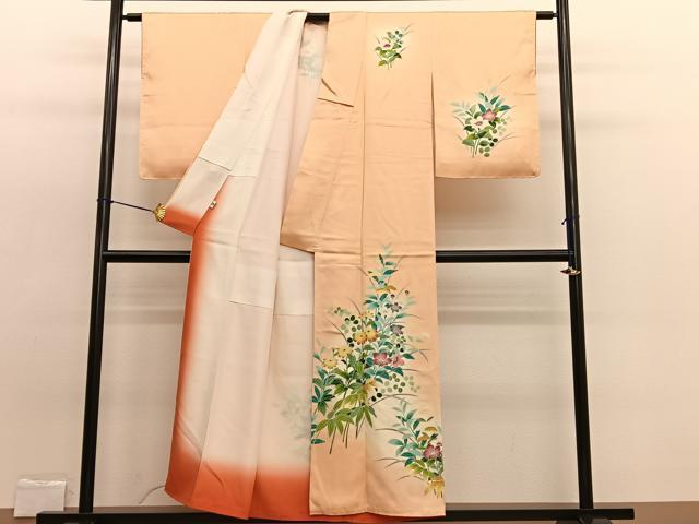 平和屋着物■訪問着 友禅 枝花文 暈し染め そごう扱い 正絹 逸品 未使用 BAAW7634hv