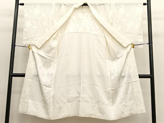 平和屋着物■長襦袢 無双仕立て ふくれ織 桔梗地紋 正絹 逸品 BAAW7637hv