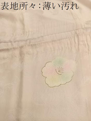 平和屋着物■長襦袢 無双仕立て ふくれ織 辻が花 金彩 正絹 逸品 BAAW7657hv