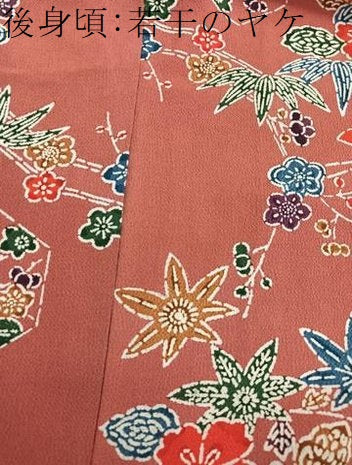 平和屋着物■上質な小紋 型染め 松竹梅亀甲文 鬼しぼ縮緬 正絹 逸品 未使用 BAAW7669hv