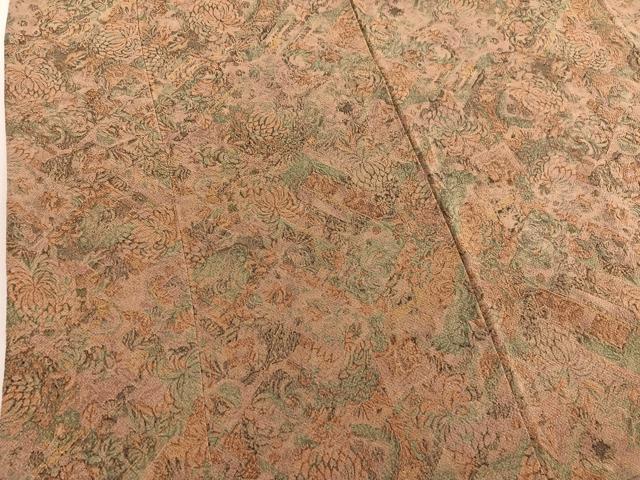 平和屋着物■上質な小紋 乱菊 鬼しぼ縮緬 正絹 逸品 BAAW7670hv