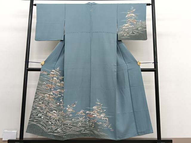 平和屋着物■訪問着 立波松竹梅 暈し染め 金彩 正絹 逸品 BAAW7673hv