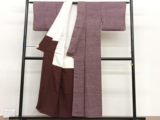 平和屋着物■江戸小紋 麻の葉花文 正絹 逸品 BAAW7691hv
