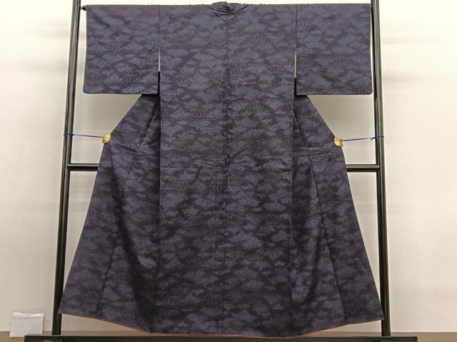平和屋着物■上質な紬 草花文 正絹 逸品 BAAW7695hv