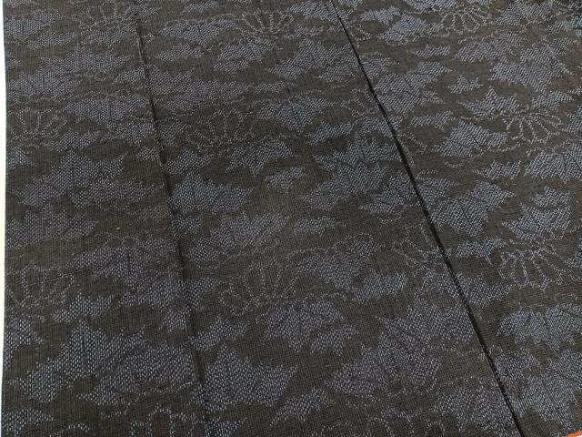 平和屋着物■上質な紬 草花文 正絹 逸品 BAAW7695hv