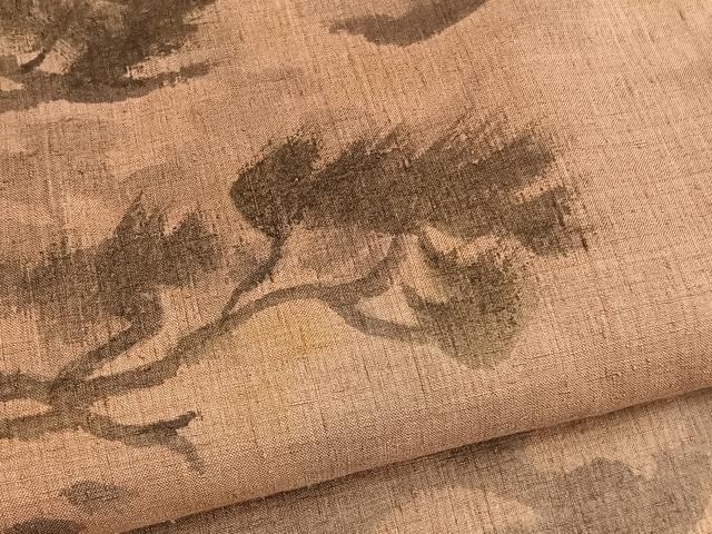平和屋着物■訪問着 紬地 手描き 風景文 正絹 逸品 BAAW7711hv