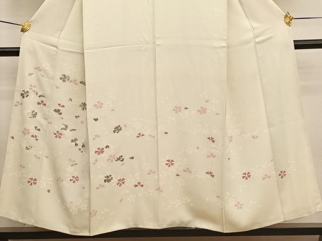 平和屋着物■訪問着 銀駒刺繍 舞桜文 ますいわ扱い 正絹 逸品 BAAW7747hv