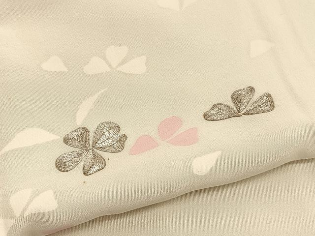 平和屋着物■訪問着 銀駒刺繍 舞桜文 ますいわ扱い 正絹 逸品 BAAW7747hv
