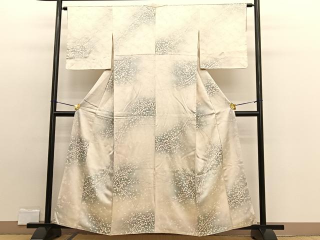 平和屋着物■上質な小紋 舞花文 暈し染め 正絹 逸品 BAAW7748hv