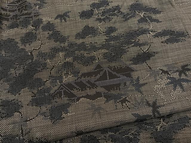 平和屋着物■本場大島紬 9マルキ 風景文 正絹 逸品 BAAW7765hv