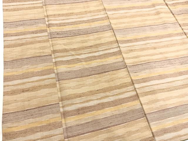 平和屋着物■上質な紬 横段文 正絹 逸品 BAAW7767hv