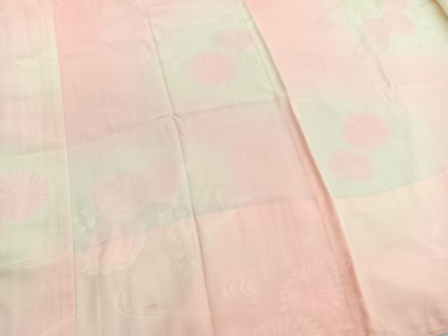 平和屋着物■長襦袢 無双仕立て 流水菊桐地紋 暈し染め 正絹 逸品 BAAW7768hv