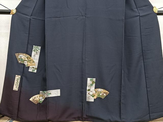 平和屋着物■訪問着 地紙短冊花文 暈し染め 金銀彩 さが美扱い 正絹 逸品 BAAW7778hv